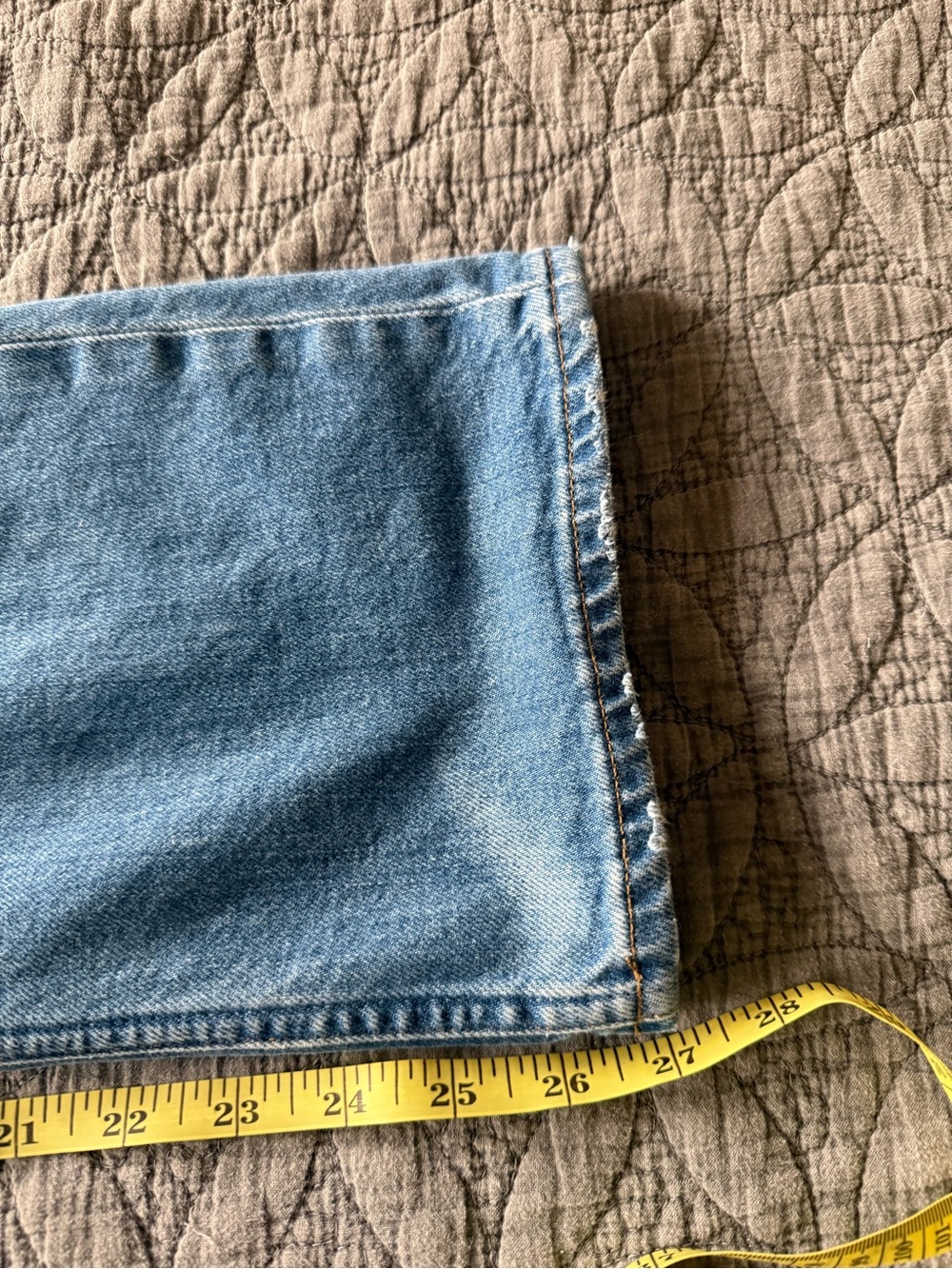 High-Rise Medium Blue Straight-to-Slight Flare Jeans - Picture 10 of 11